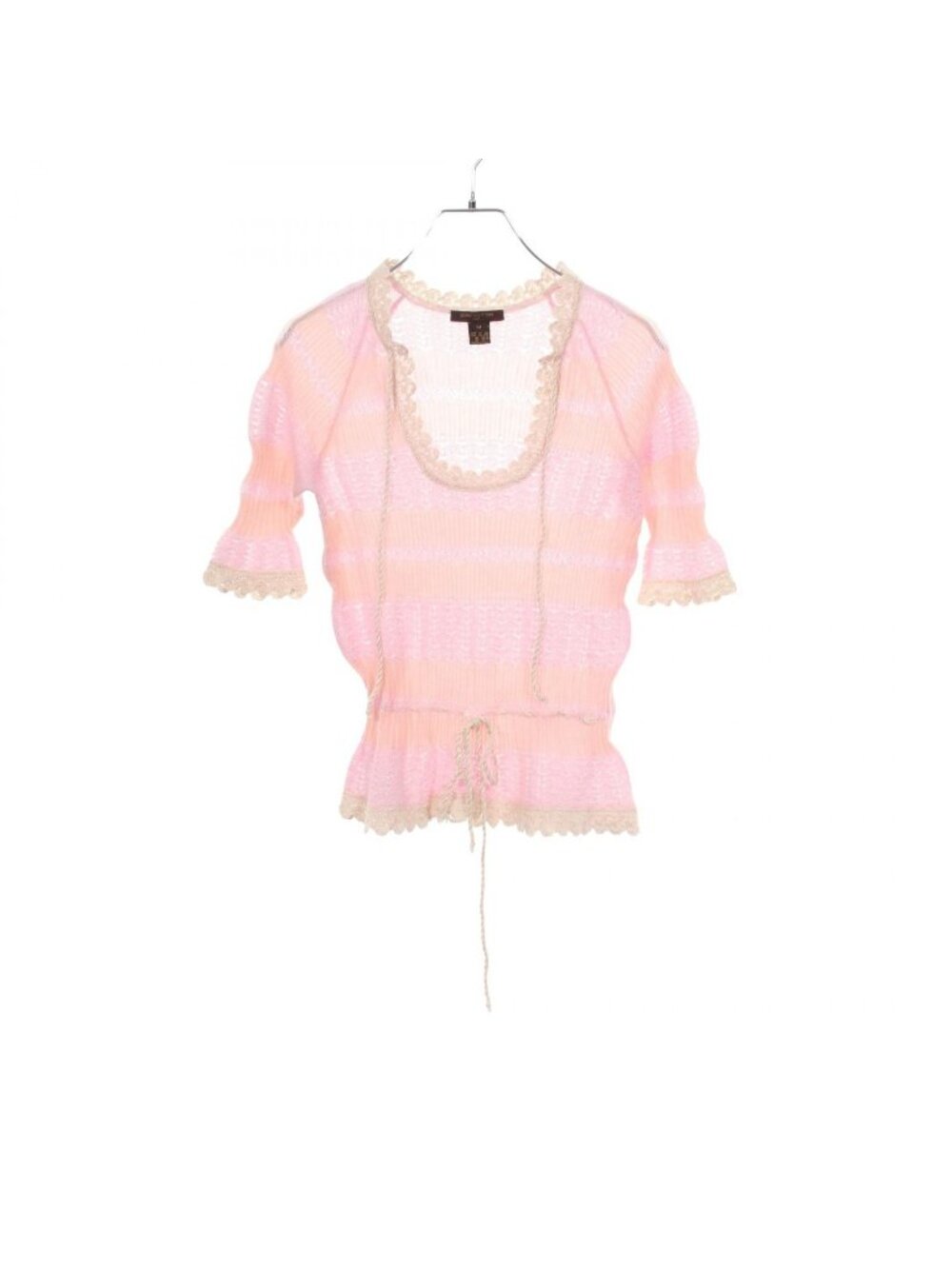 Louis Vuitton Knit Short Sleeve Lace Summer Cashmere Sweater